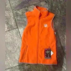 NWT Clemson Fleece Vest Size Small